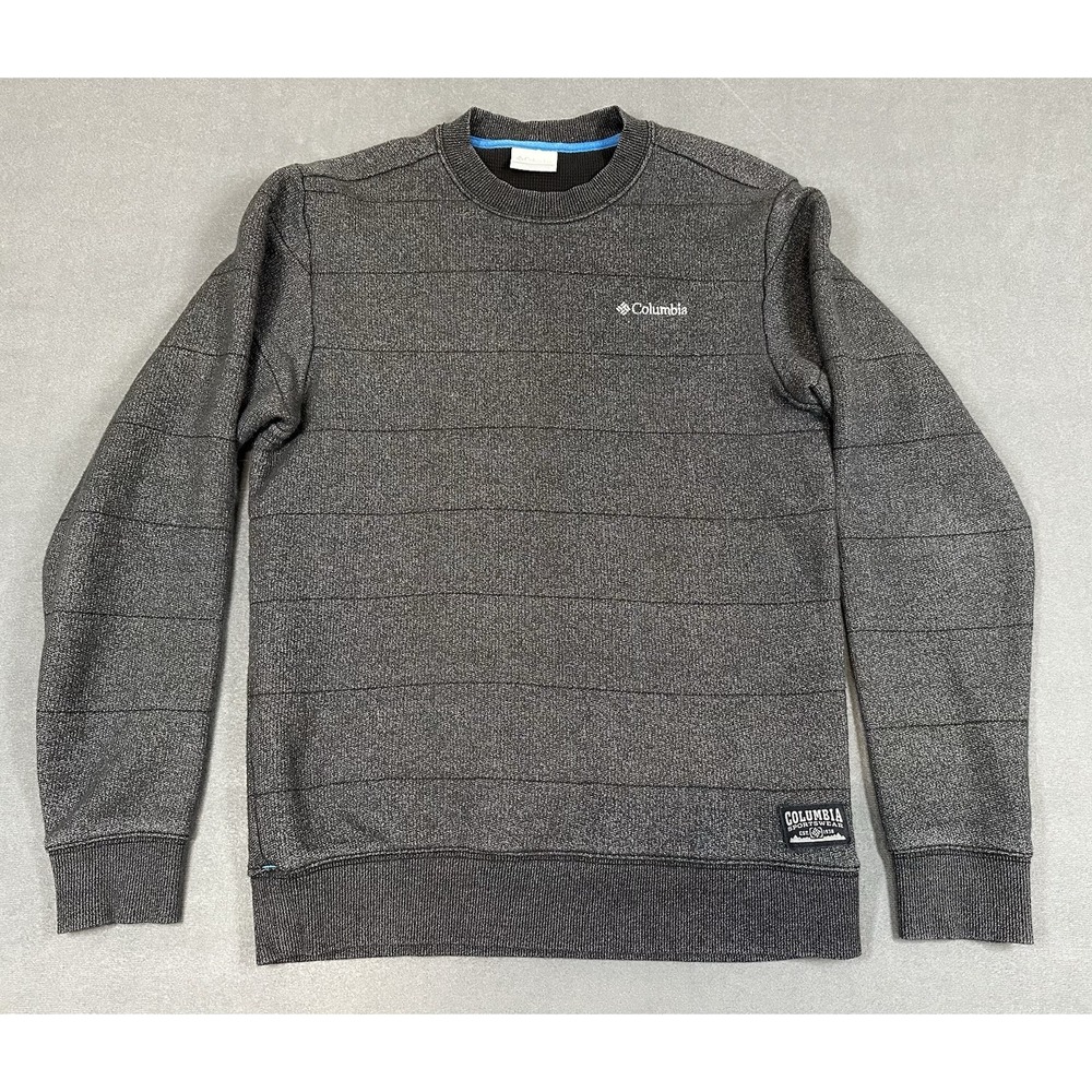 Columbia Sweatshirt Fleece Lined Mens Size Small Crewneck Pullover Cotton Blend